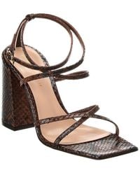 Gianvito Rossi - 95 Snake-Embossed Leather Sandal - Lyst