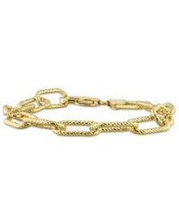 Italian Silver - 18K Over Paperclip Chain Bracelet - Lyst