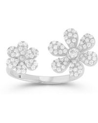 Sphera Milano - Cz Double Flower Ring - Lyst