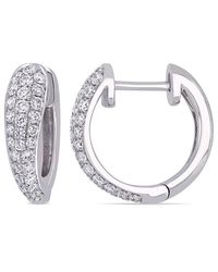 Rina Limor - 14K 0.50 Ct. Tw. Diamond Triple Row Clip-On Hoops - Lyst