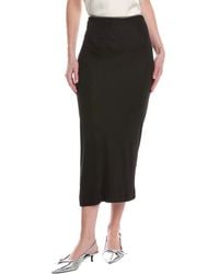 Rag & Bone - Gwenyth Leather-Trim Midi Skirt - Lyst