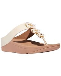 Fitflop - Fino Resin Hoop Leather Toe Post Sandal - Lyst