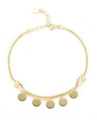 Glaze Jewelry - 14k Over Silver Disc Charm Bracelet - Lyst