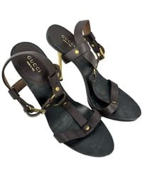 Gucci - Leather Kylie T-Strap Sandal (Authentic Pre-Loved) - Lyst