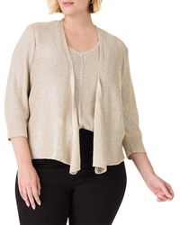 NIC+ZOE - Plus Subtle Sparkle 4-Way Cardigan - Lyst