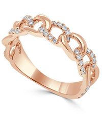Sabrina Designs - 18k Rose Gold 0.34 Ct. Tw. Diamond Link Ring - Lyst