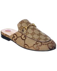 Gucci - Princetown Jumbo GG Canvas Slipper - Lyst