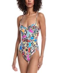 MILLY - Oasis Belted One-Piece - Lyst