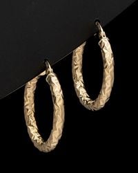 Italian Gold - 14k Round Hoops - Lyst