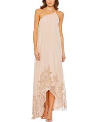 Mac Duggal - Flowy One Shoulder Asymmetrical Beaded Gown - Lyst