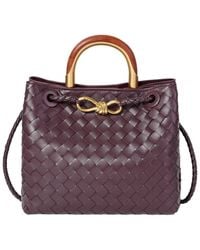 Tiffany & Fred Paris - Handwoven Mini Leather Tote - Lyst