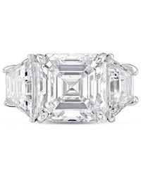 Diana M. Jewels - Diana M. 14K 4.60 Ct. Tw. Lab-Grown Diamond Three-Stone Ring - Lyst