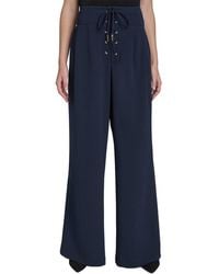 Halston - Lace-Up Front Pant - Lyst