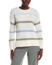 Halston - Striped Long Sleeve Sweater - Lyst