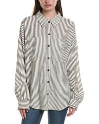 Saltwater Luxe - Stripe Linen-Blend Top - Lyst
