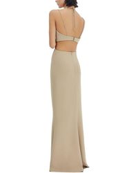 Significant Other Adriana Halter Gown in Brown | Lyst
