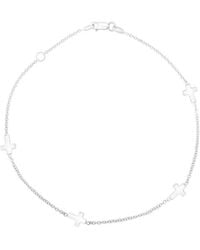 Italian Gold - 14K Bead Station Anklet - Lyst