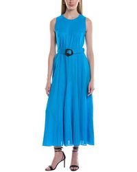 Diane von Furstenberg - Elliot Linen-Blend Midi Dress - Lyst