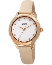 Burgi - Burgi Genuine Leather Watch - Lyst