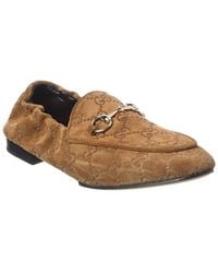 Gucci - Jordaan Gg Suede Loafer - Lyst