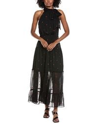 Cece - Halter Tie Neck Tiered Maxi Dress - Lyst