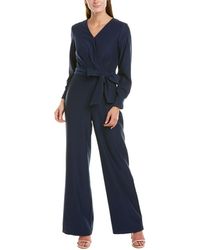 tahari jumpsuit blue