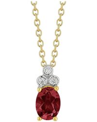 Reiss - 14k 1.71 Ct. Tw. Diamond & Garnet Necklace - Lyst