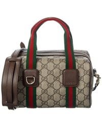 Gucci - Mini GG Supreme Canvas & Leather Shoulder Bag - Lyst