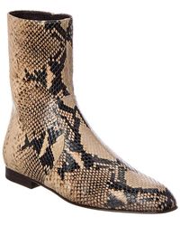 KHAITE - Colt Python-Embossed Leather Bootie - Lyst
