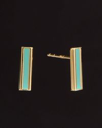 Italian Gold - 14k Bar Studs - Lyst