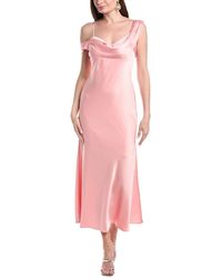 Laundry - By Shelli Segal Easy One Shoulder Satin Dress - Lyst