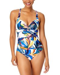 Anne Cole - Drape Front Underwire One-Piece - Lyst