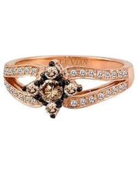 Le Vian - Le Vian Chocolate Diamonds 14k Rose Gold 0.65 Ct. Tw. Diamond Half-eternity Cocktail Ring - Lyst