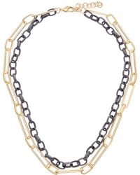 Juvell - 18k Plated Double Row Link Necklace - Lyst