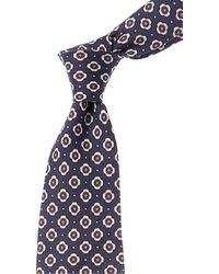 Brooks Brothers - Navy Petal Dot Linen & Silk-blend Tie - Lyst