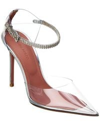 AMINA MUADDI - Ursina Vinyl & Leather Pump - Lyst