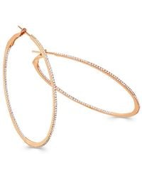 Sabrina Designs - 14k Rose Gold 0.70 Ct. Tw. Diamond Inside Out Hoops - Lyst