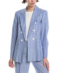 Anne Klein - Linen-Blend Blazer - Lyst