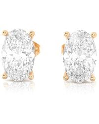 Amairah - 14K Rose 3.00 Ct. Tw. Lab-Grown Diamond Stud Earrings - Lyst