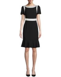 Shani - Crepe A-Line Midi Dress - Lyst