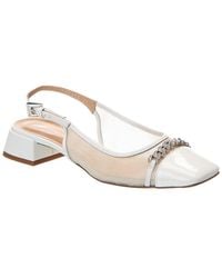 Baldinini - 25 Patent & Mesh Slingback Pump - Lyst