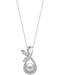 Ethos Creations - Brilliant Bloom 14k 0.50 Ct. Tw. Lab-grown Diamond & 6.5mm Pearl Pendant - Lyst