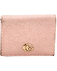 Gucci - Leather Gg Marmont Flap Card Case (Authentic Pre-Loved) - Lyst