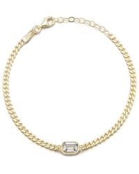 Glaze Jewelry - 14k Over Silver Cz Curb Chain Bracelet - Lyst