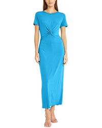 Donna Morgan Wet Power Mesh Maxi Dress in Blue Lyst Canada