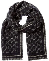 Gucci - Gg Jacquard Wool Scarf - Lyst