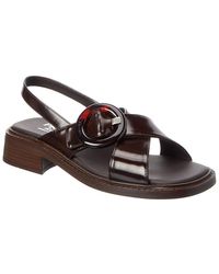 Prada - Re-Edition 1996 Brushed Leather Sandal - Lyst