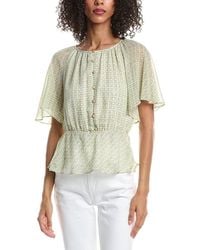 Vince Camuto - Double Ruffle Button Down Shirt - Lyst