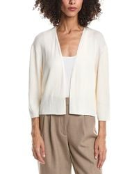 Lafayette 148 New York - Plus Cropped Open Front Silk-Blend Cardigan - Lyst