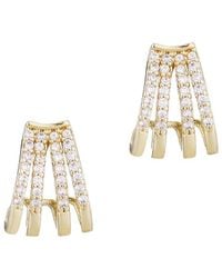 Adornia - 14K Plated Cz Ear Wrap Huggie Earrings - Lyst